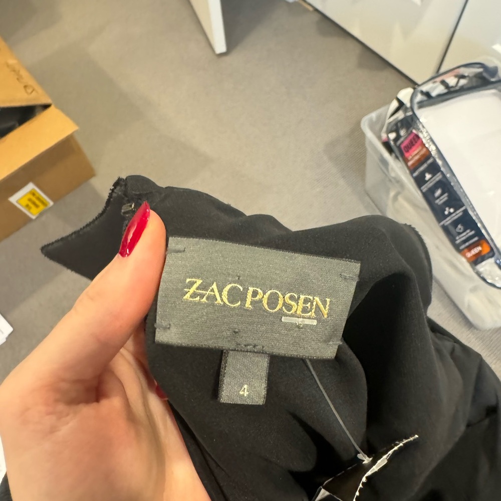 Zac posen black long dress